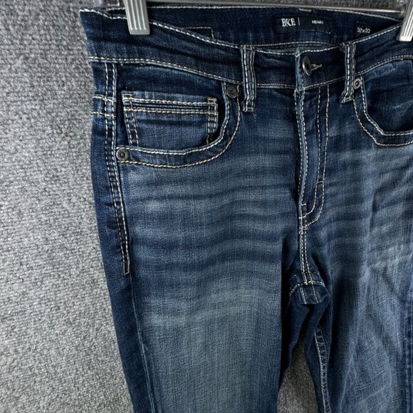 Buckle BKE Henry Straight Jeans Dark Wash Blue Premium Stretch Denim ACTL 30x31 - Picture 2 of 16